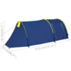 4-Person Camping Tent Navy/Yellow - Image 9