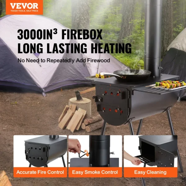 Portable Alloy Steel Wood Stove